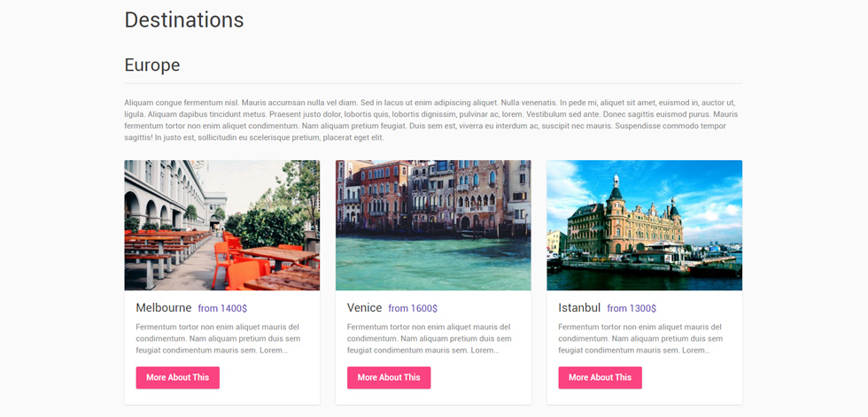 Destinations