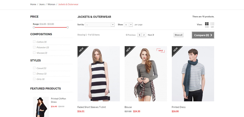 Category page