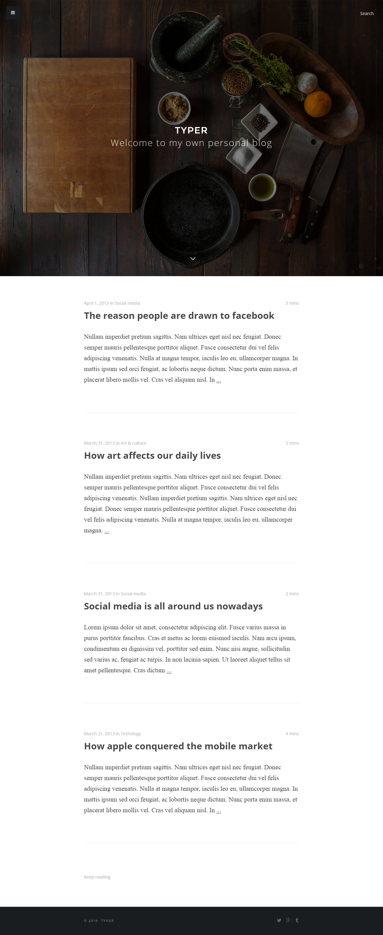 Typer Top Rated Themeforest