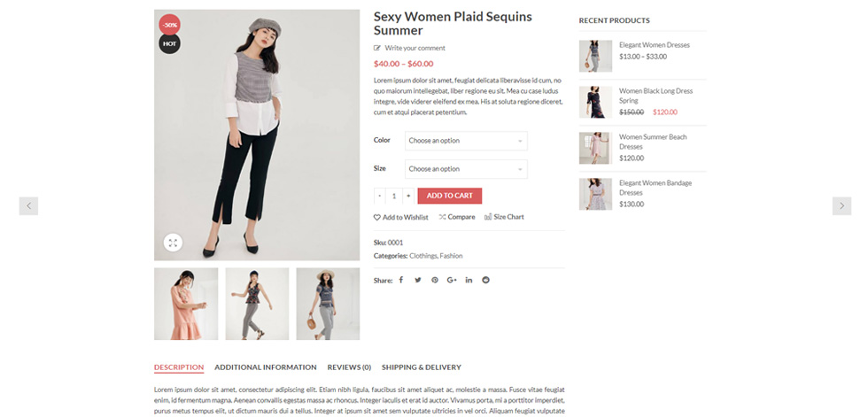 Product page