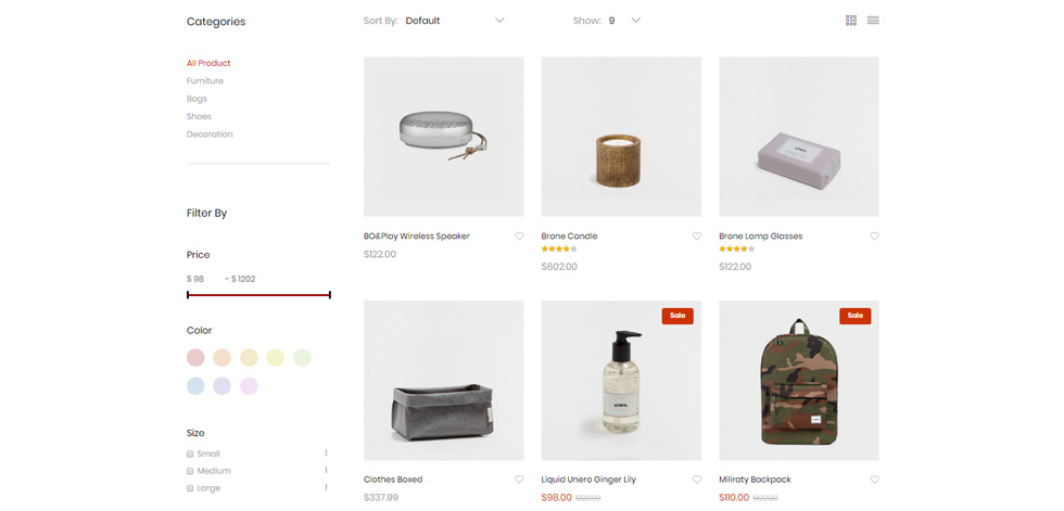 Category page