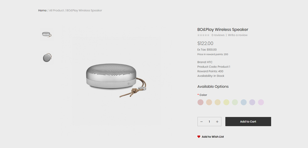Product page