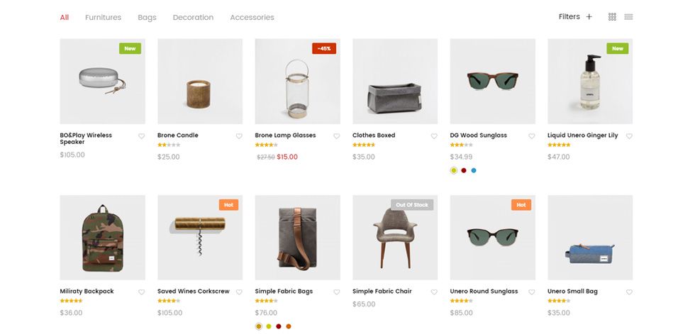 Shop page