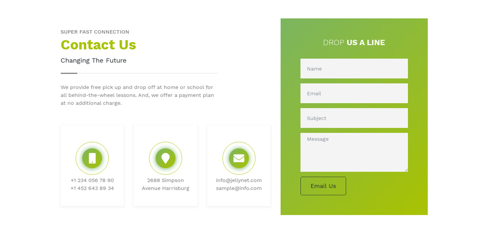 Contact page