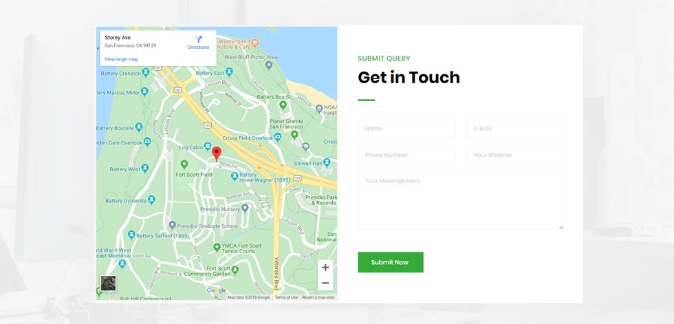Contact page