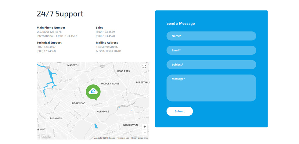 Contact page
