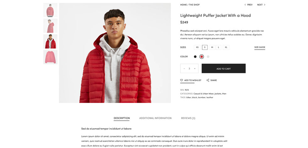 Product page