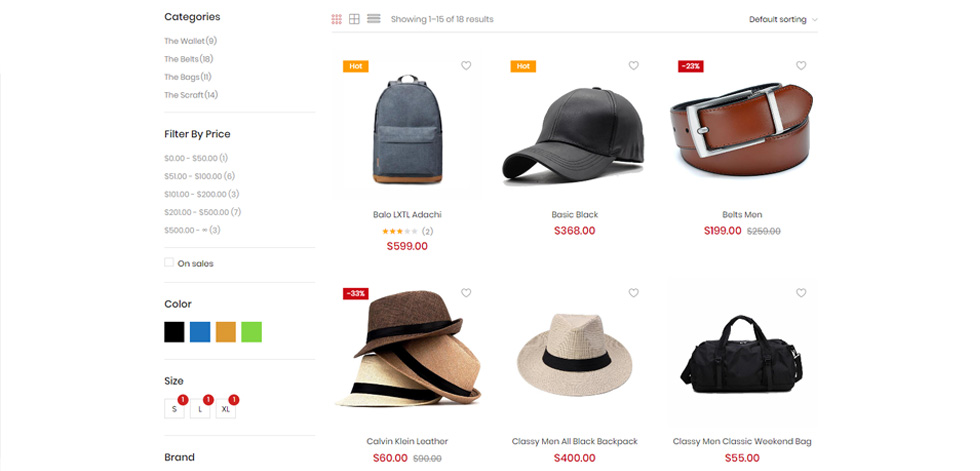 Category page