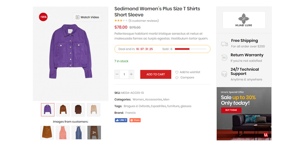 Product page