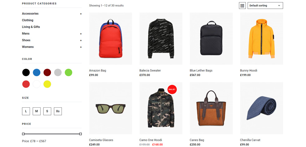 Category page