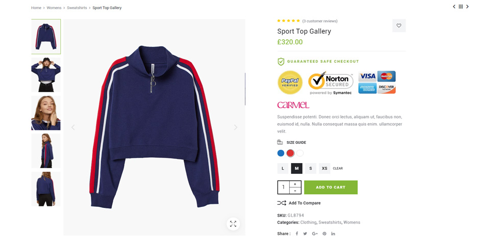 Product page