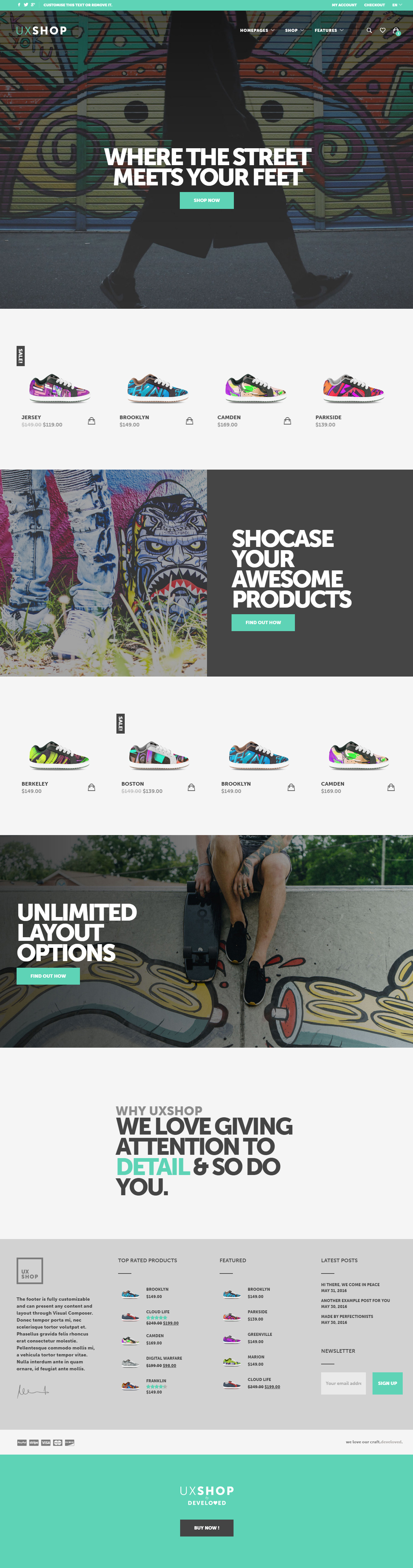 UX Shop Flat Design WordPress Themes