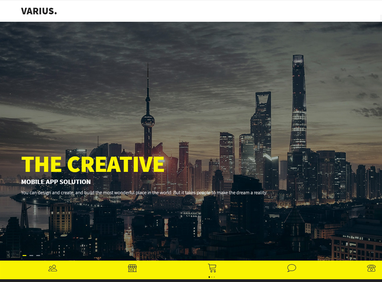 Varius HTML5 Mobile App Template