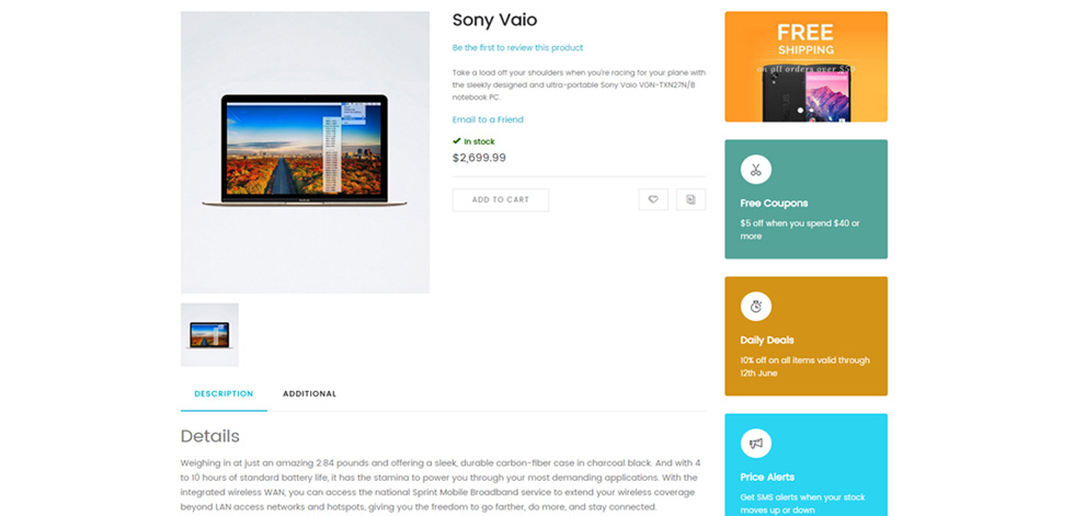 Product page