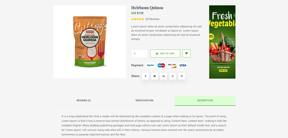 Product page