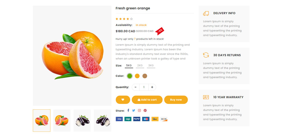 Product page
