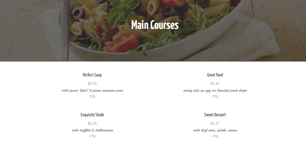 Food Menu