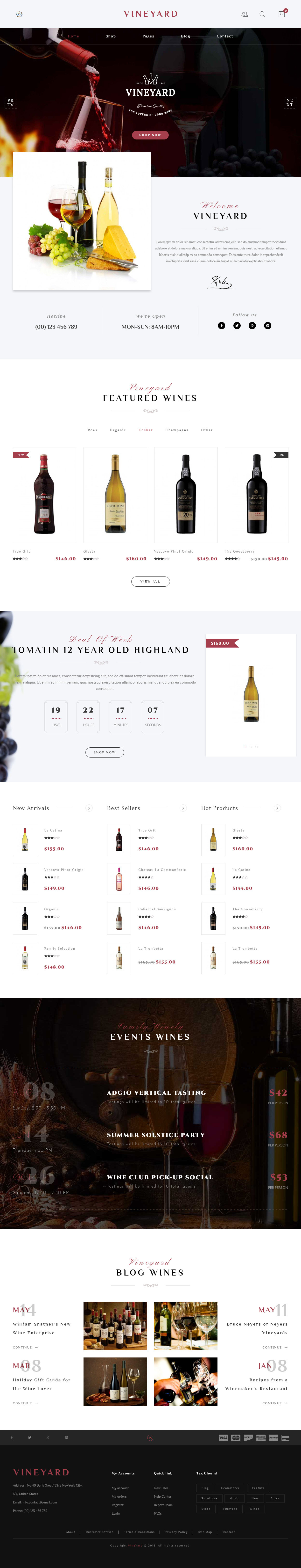 Vineyard WordPress Wine Theme