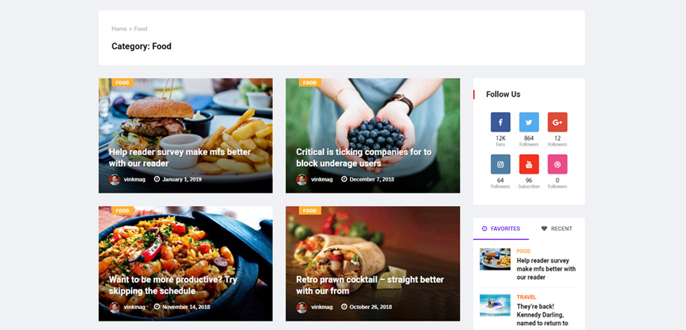 Category page