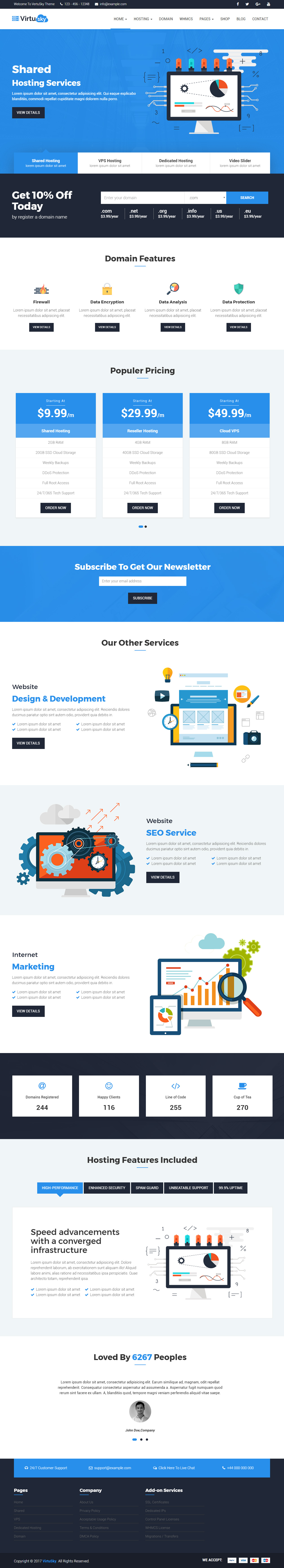 VirtuSky WordPress Hosting Themes Premium