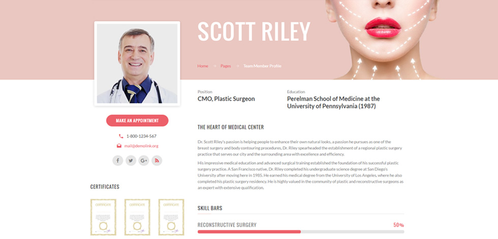 Doctor profile