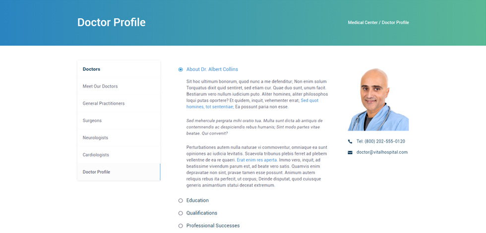 Doctor profile