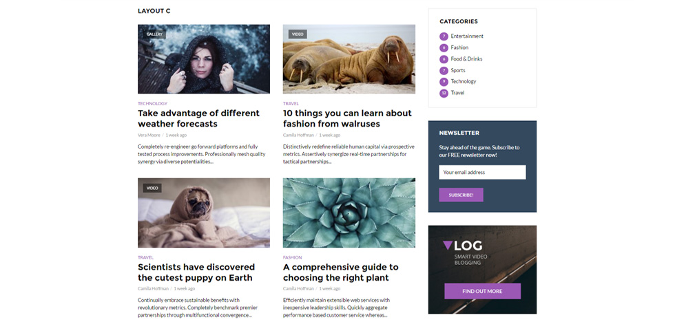 Category page