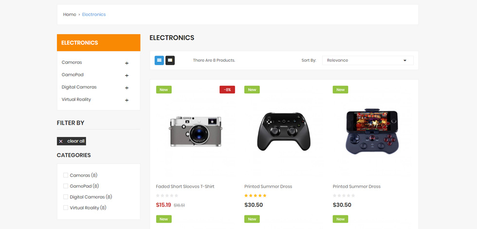 Category page