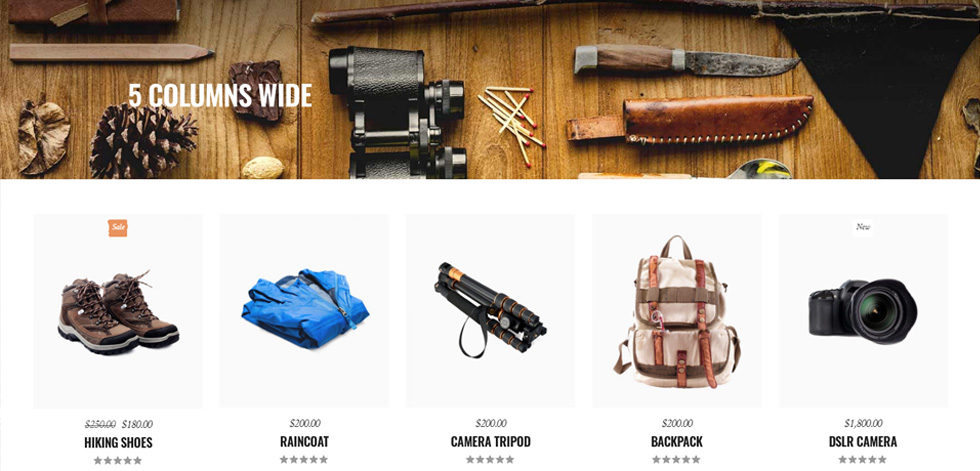 Shop page