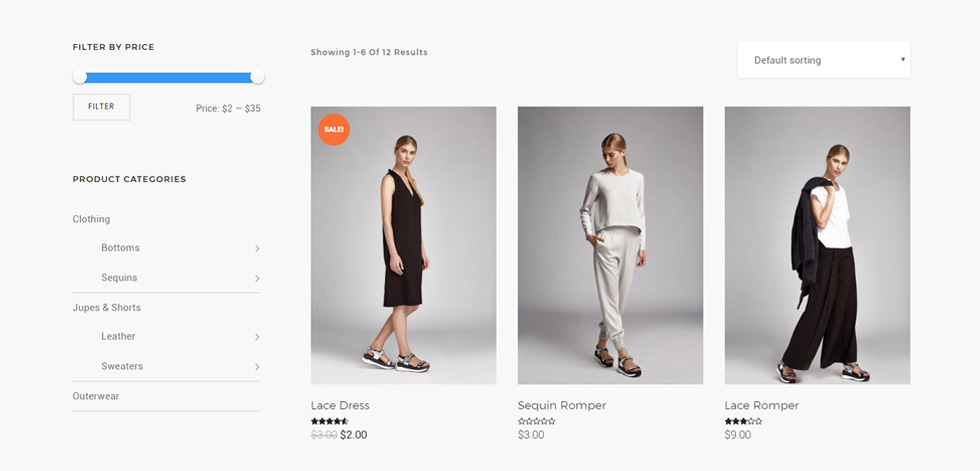 Shop page