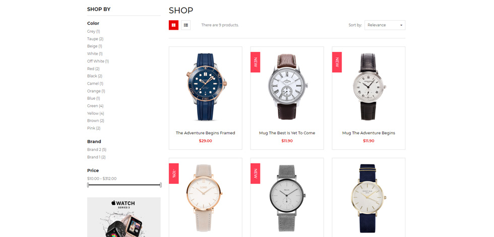 Category page