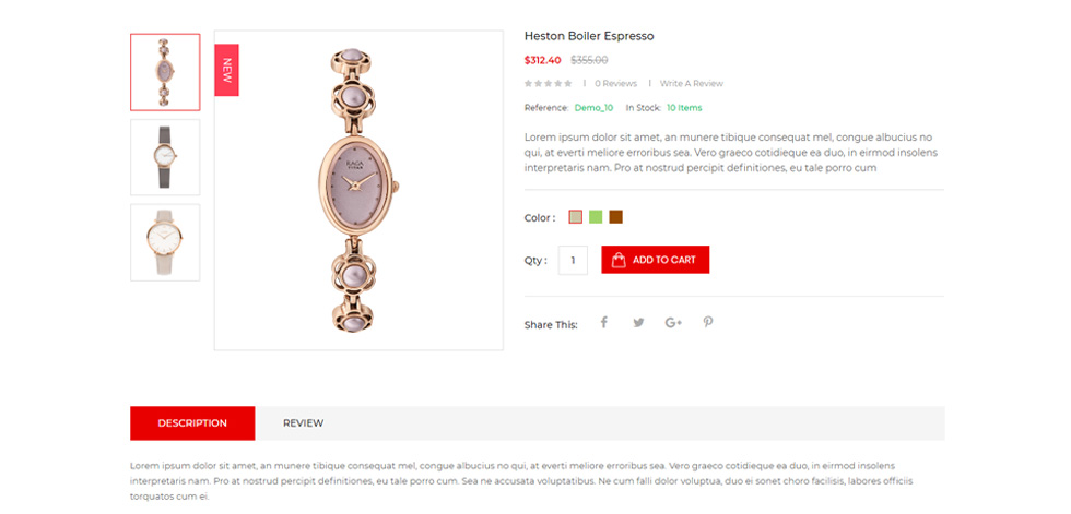 Product page