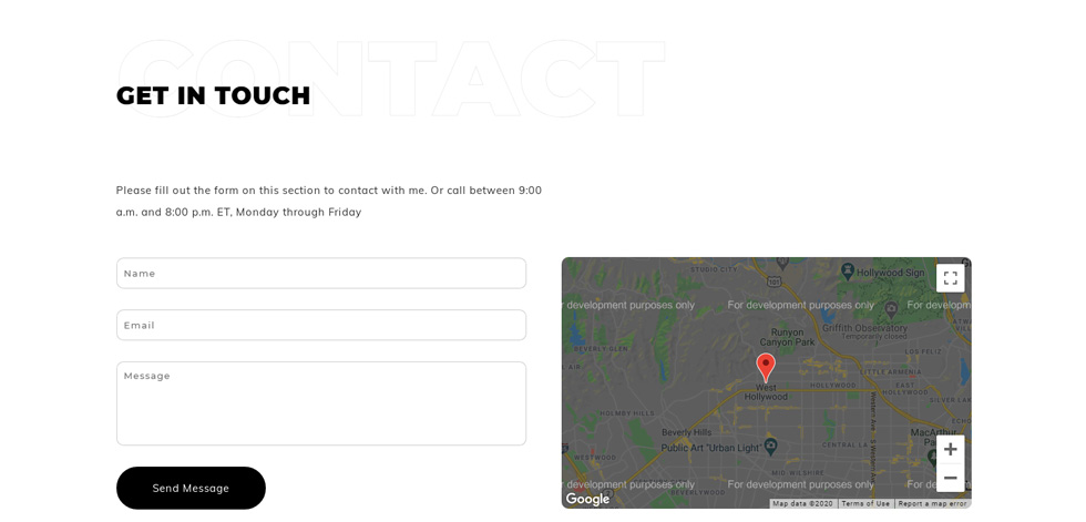 Contact page