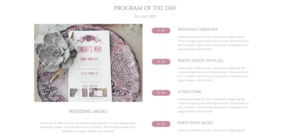 Program of the day