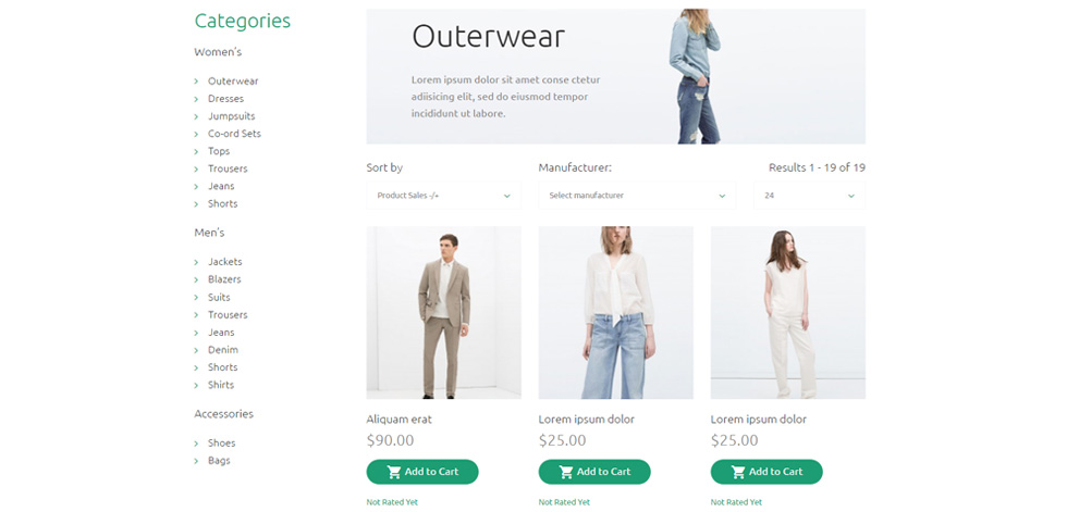 Shop page