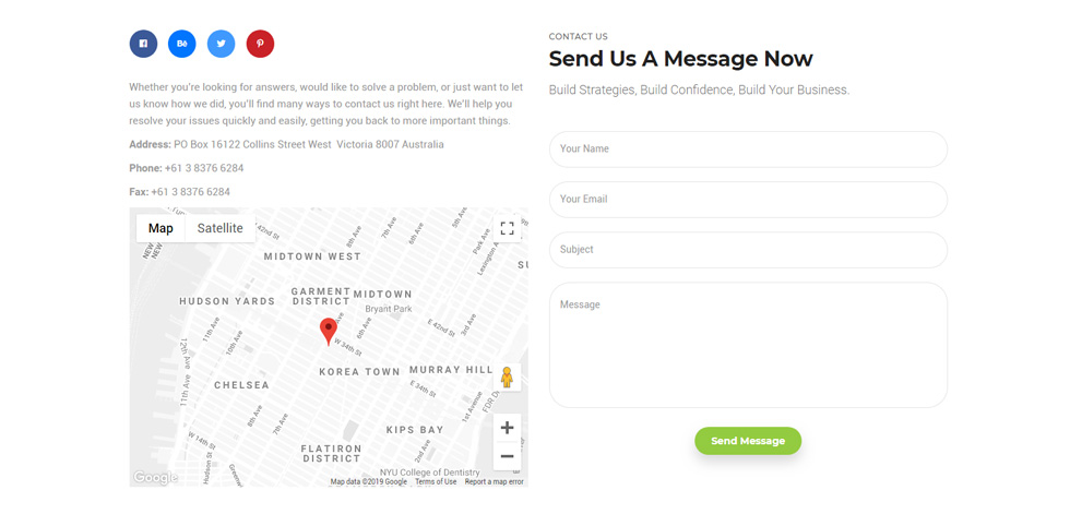 Contact page