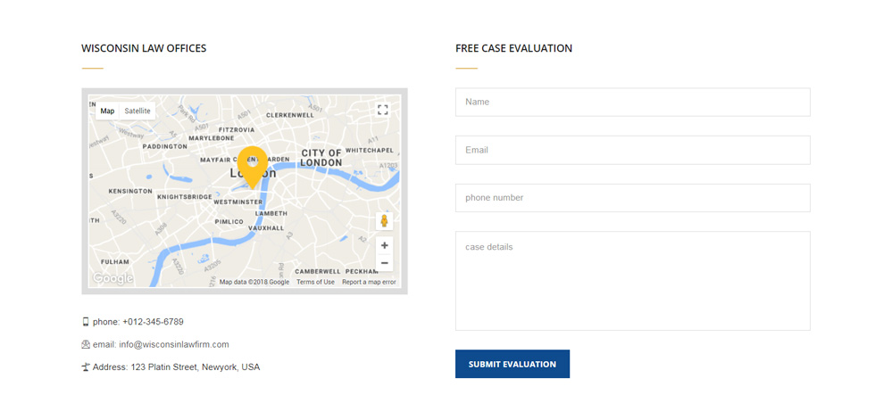 Contact page