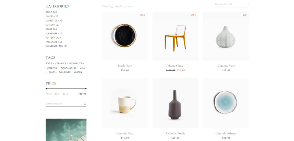 Shop page