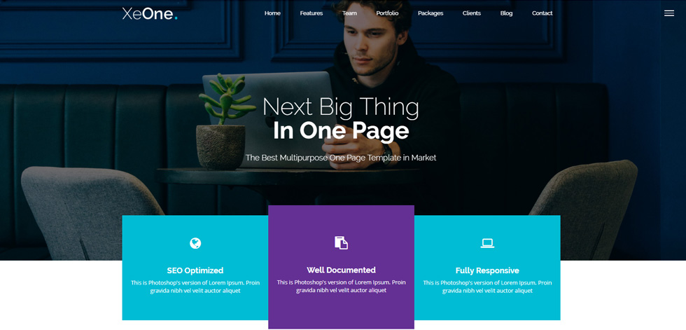 Welcome screen