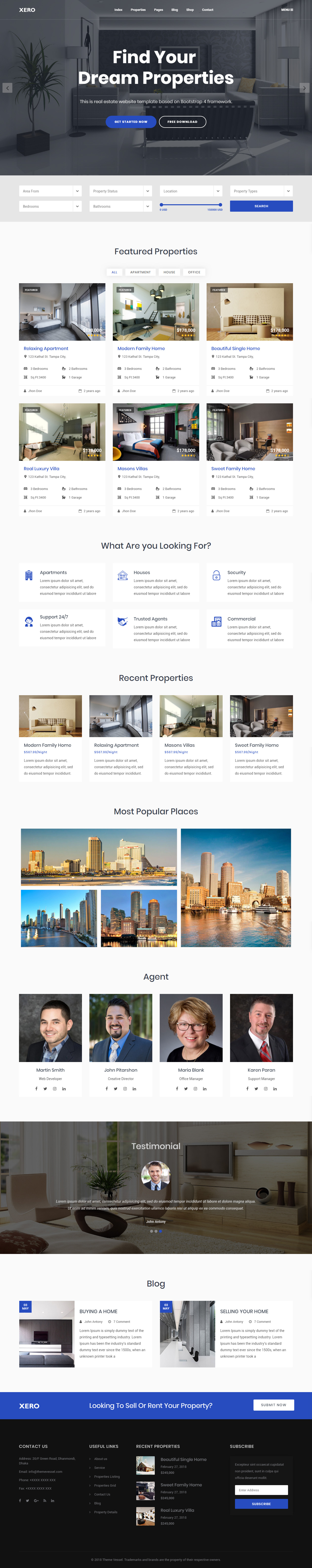 Xero HTML5 Directory and Listing Templates