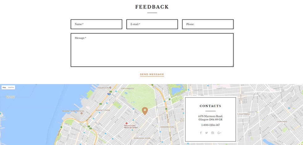 Contact page