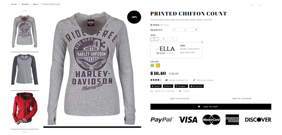Product page