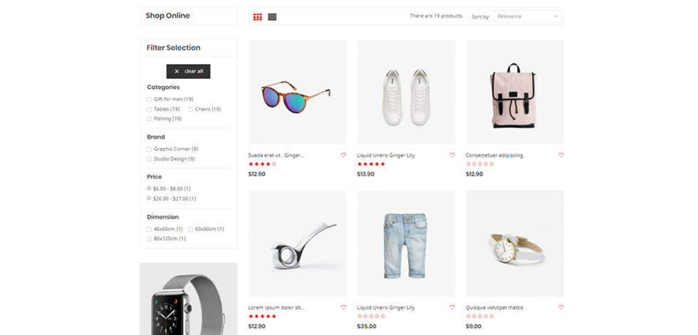 Category page