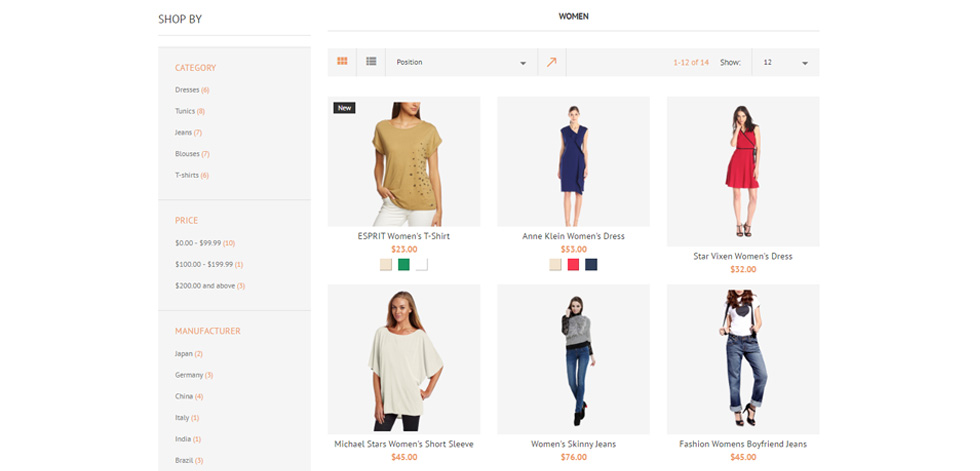 Category page