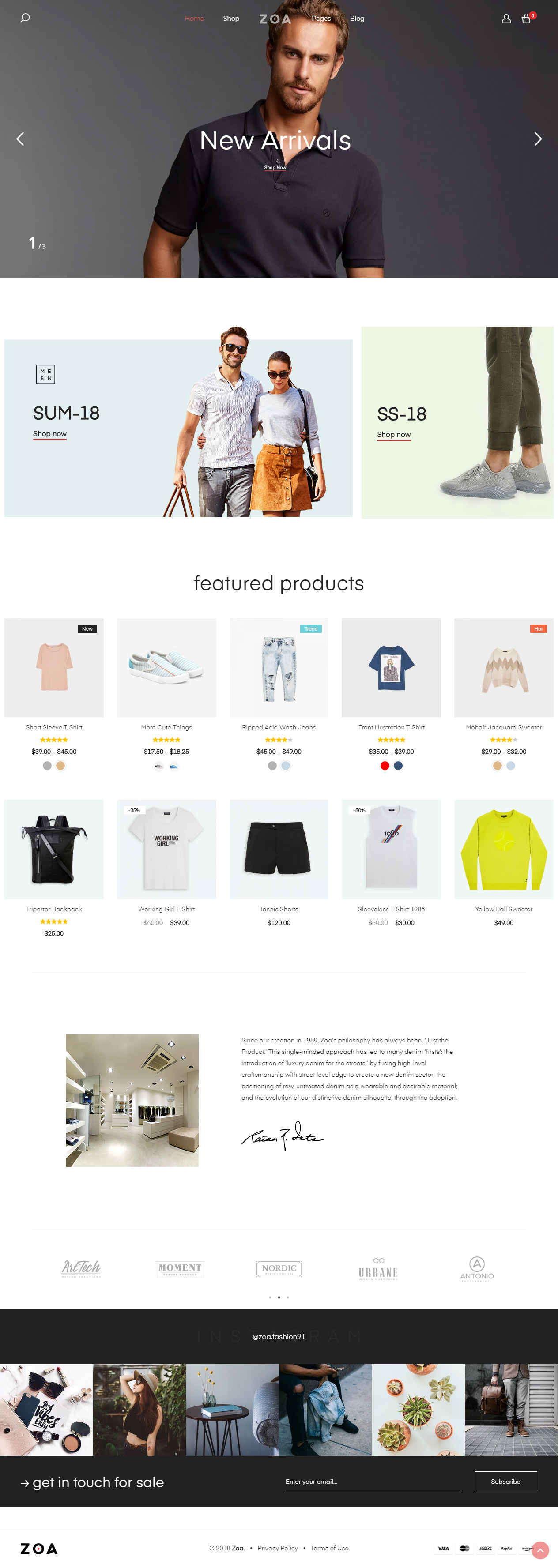 Zoa WordPress Minimalist Themes