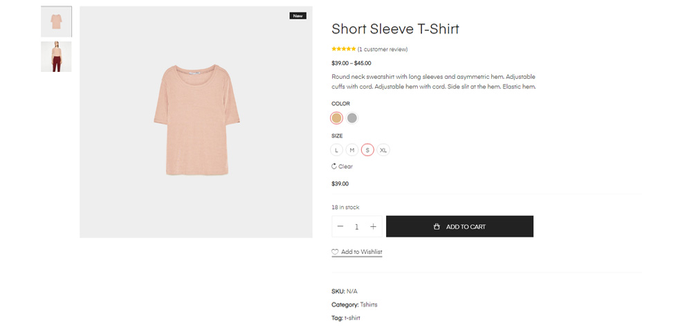 Product page
