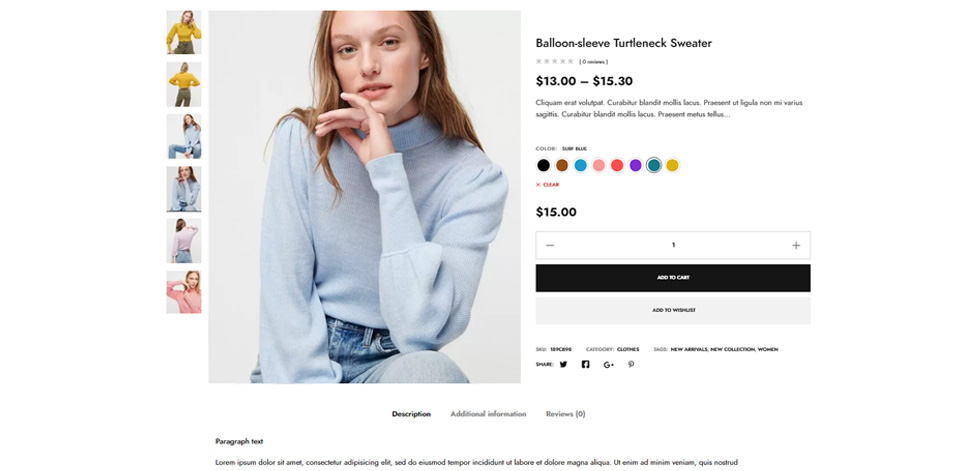 Product page