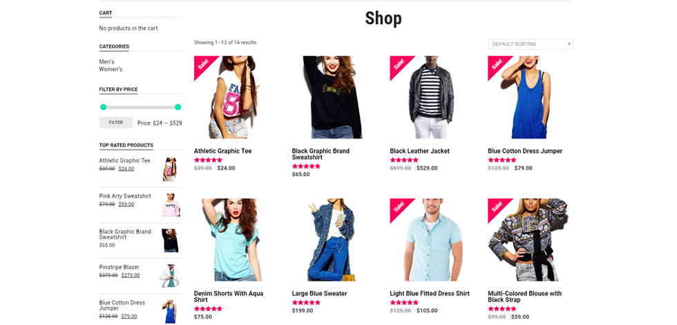 Shop page