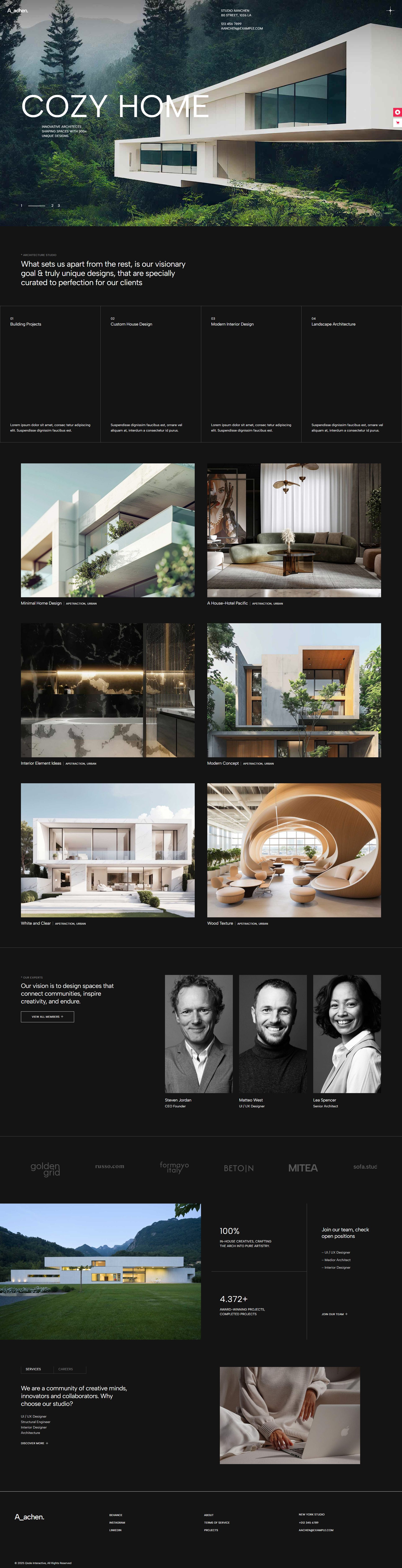 Aachen – Premium Responsive Architecture WordPress Theme theme — Desktop preview