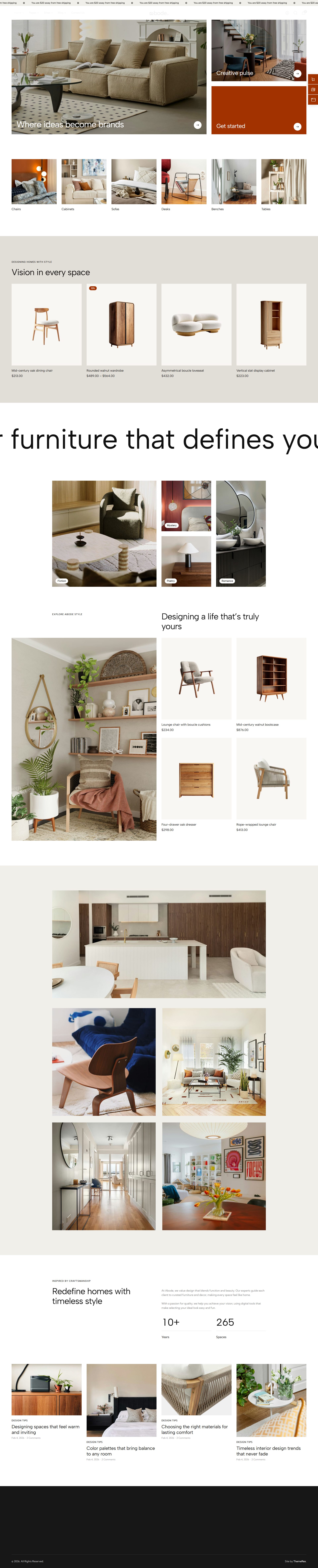 Abode – Premium Responsive Furniture Store WordPress Theme theme — Desktop preview